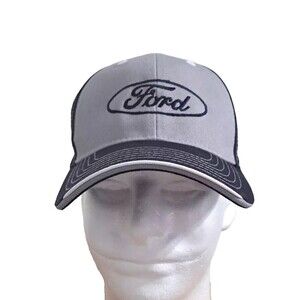 Ford Rotunda Lincoln Mercury Black/grey Baseball Cap Strapback Embroidered Hat